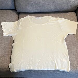 ROSSLER SELECTION Cream Short Sleeve Top